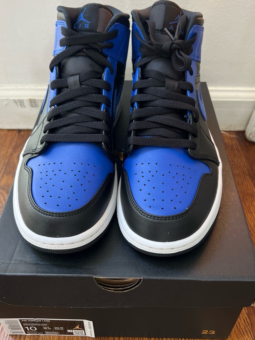Jordan Men’s Mid 1 Nike Sneakers - Black/Blue